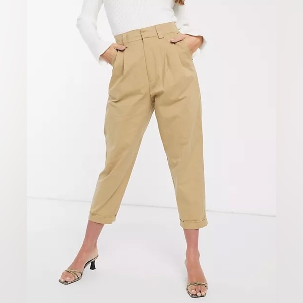 Stradivarius Slouchy Camel Pants size L